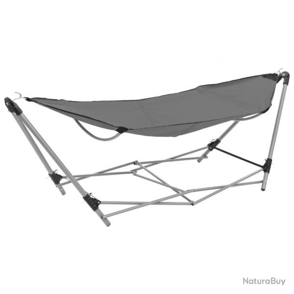 Hamac avec support pliable Gris alsavelo