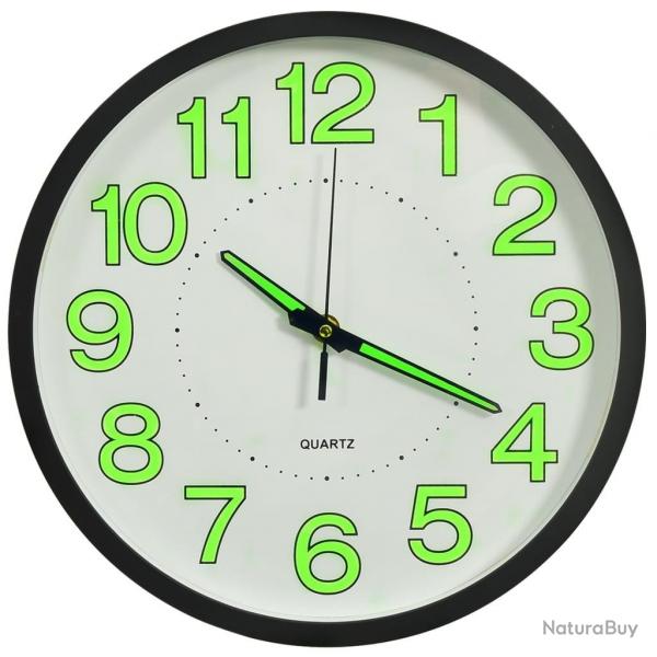 Horloge murale lumineuse Noir 30 cm alsavelo