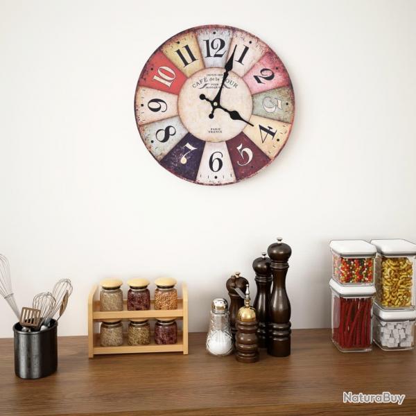 Horloge murale vintage Colore 30 cm alsavelo