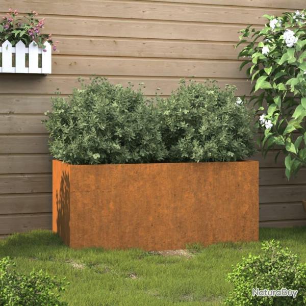 Jardinire 62x40x39 cm acier corten alsavelo
