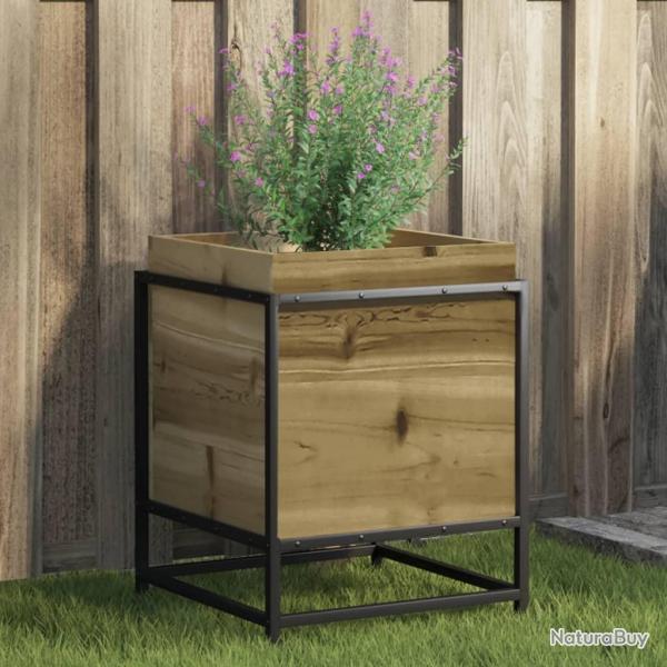 Jardinire 40x40x50 cm bois de pin imprgn alsavelo