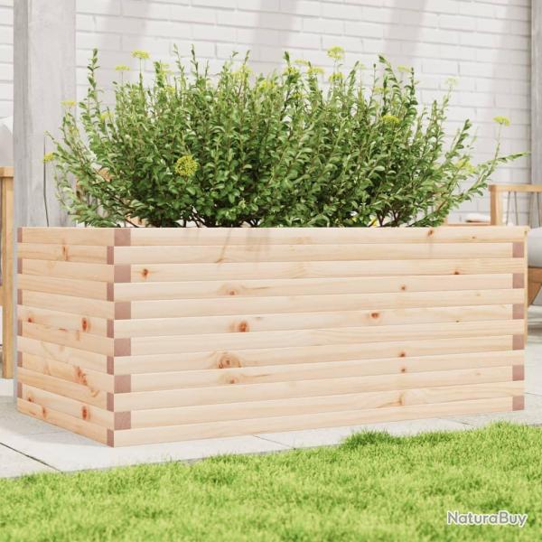 Jardinire 110x60x45,5 cm bois de pin massif alsavelo