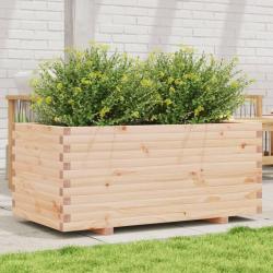Jardinière 110x60x49,5 cm bois de pin massif alsavelo