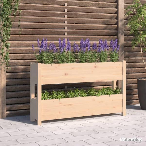 Jardinire 112x25x66 cm Bois massif de pin alsavelo