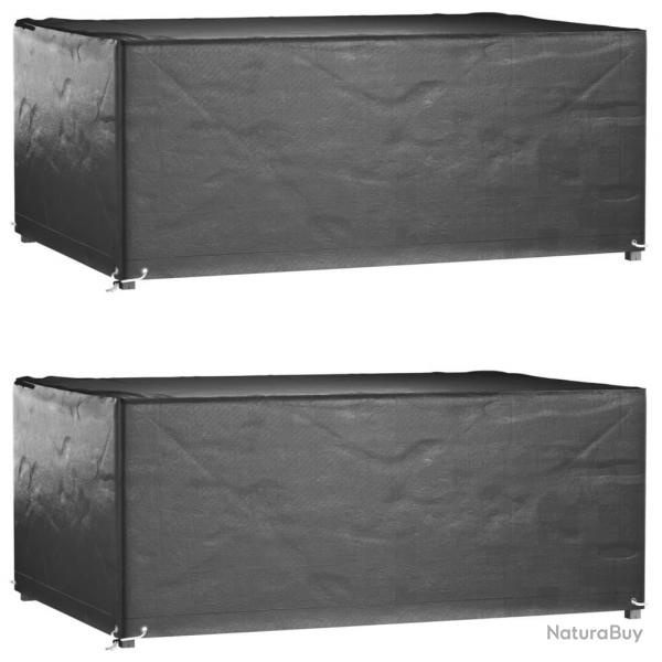 Housses salon de jardin2pcs 8oeillets 180x122x75cm rectangulaire alsavelo