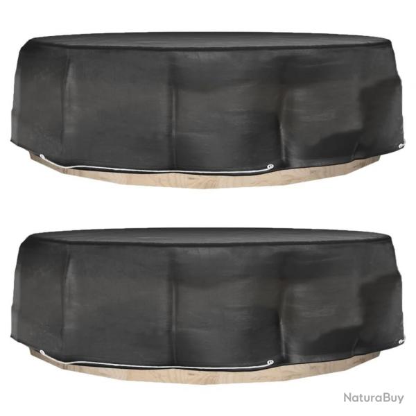 Housses pour salon lot 2 pcs 8 oeillets 188x50 cm rond alsavelo