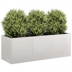 Jardinière 120x40x40 cm acier inoxydable alsavelo