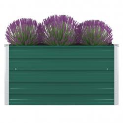 Jardinière 100 x 100 x 45 cm Acier galvanisé Vert alsavelo