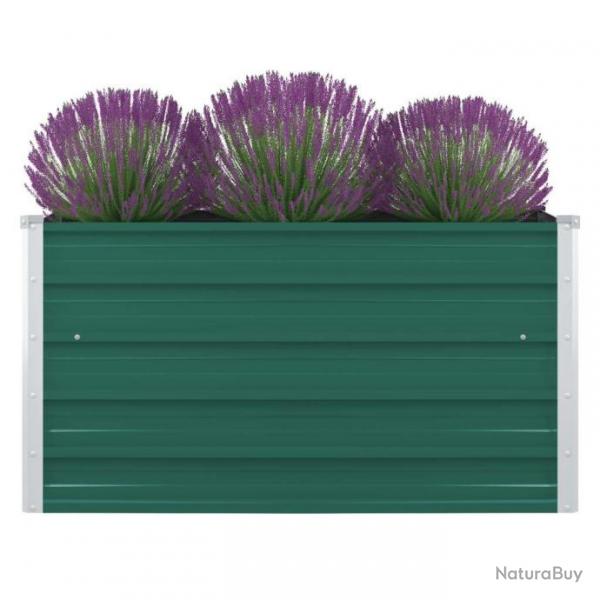 Jardinire 100 x 100 x 45 cm Acier galvanis Vert