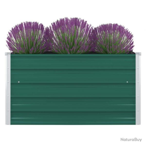 Jardinire 100 x 100 x 45 cm Acier galvanis Vert alsavelo