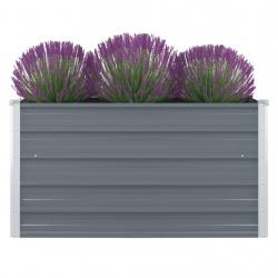 Jardinière 100 x 100 x 45 cm Acier galvanisé Gris alsavelo