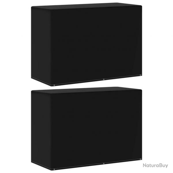 Housses meubles de jardin 2 pcs 6 oeillets barbecue 180x80x125cm alsavelo