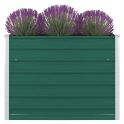 Jardinière 100 x 100 x 77 cm Acier galvanisé Vert alsavelo