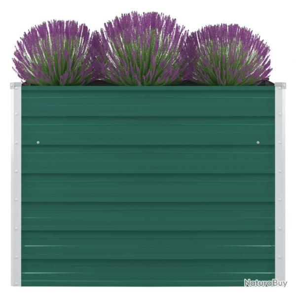 Jardinire 100 x 100 x 77 cm Acier galvanis Vert alsavelo