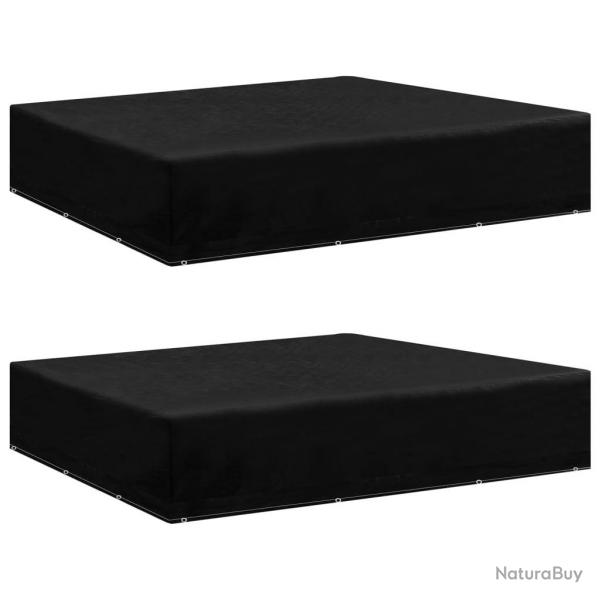 Housses de salon de jardin 2 pcs 12 oeillets 250x250x70 cm alsavelo