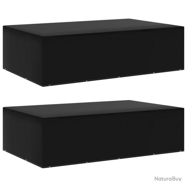 Housses de salon de jardin 2 pcs 12 oeillets 325x205x90 cm alsavelo