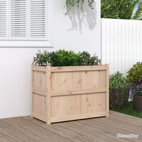 Jardinire 90x50x70 cm bois de pin massif alsavelo