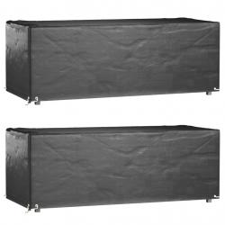 Housses salon de jardin 2pcs 8oeillets 192x82x65cm rectangulaire alsavelo