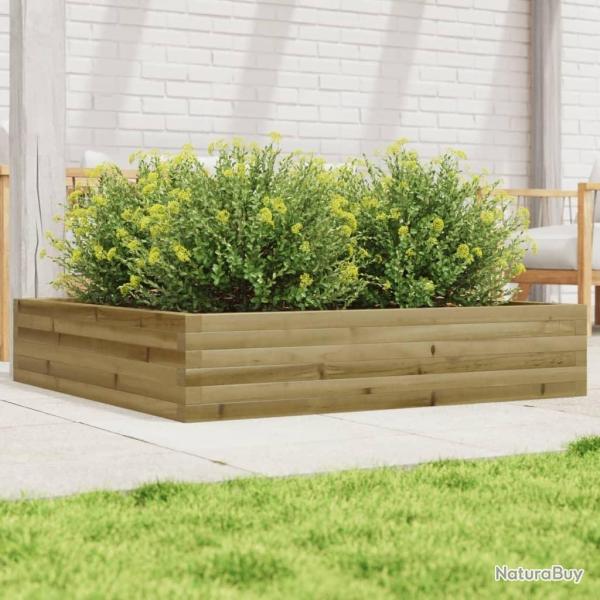 Jardinire 110x110x23 cm bois de pin imprgn alsavelo