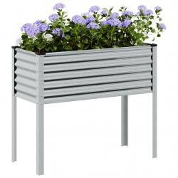 Jardinière 100x41x90 cm acier inoxydable alsavelo