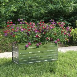 Lit surélevé de jardin 100x40x45 cm Acier galvanisé Argenté alsavelo