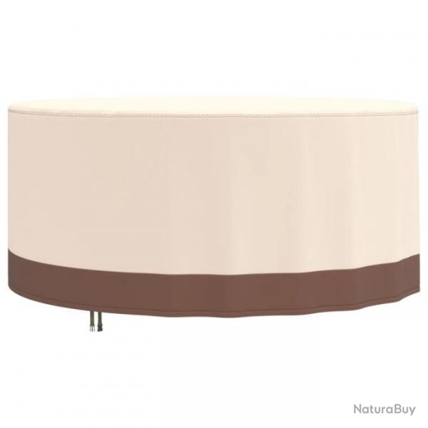 Housse de salon de jardin rond beige  183x71 cm oxford 600D