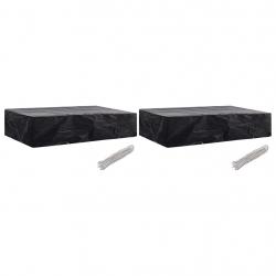 Housses de chaise de jardin 8 oeillets 2 pcs 218 x 77 x 55 cm alsavelo