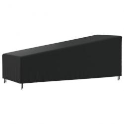 Housse de chaise longue noir 210x80x45/75 cm oxford 420D