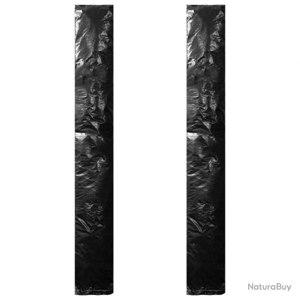 Housses de parasol avec fermeture clair 2 pcs PE 200 cm alsavelo