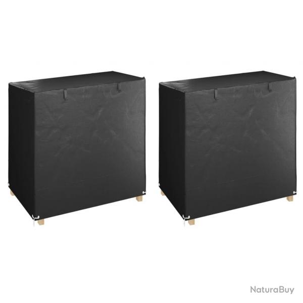 Housses de balancelle 2 pcs 8 oeillets 125x90x135/165 cm PE alsavelo