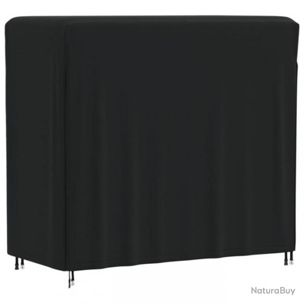 Housse pour portant de bois de chauffage noir 122x61x106 cm