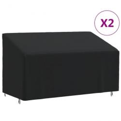 Housses de banc 3 places 2 pcs 175x85x68/94cm tissu oxford 420D