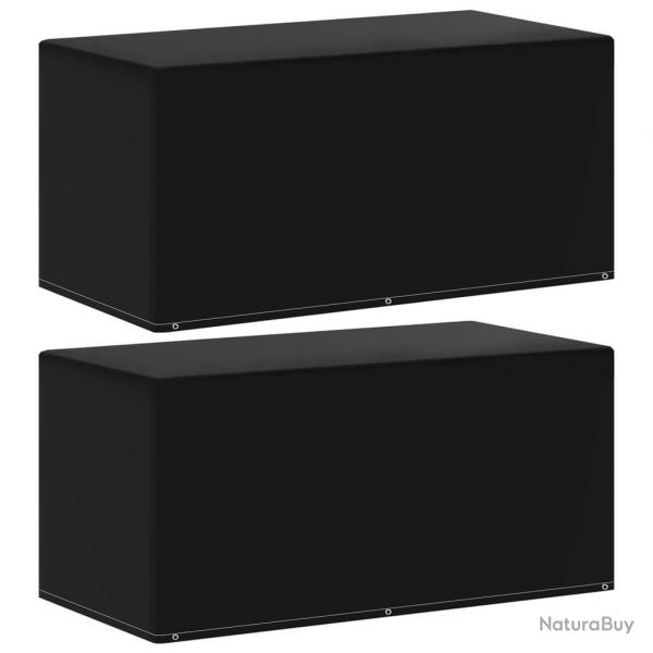 Housses de meubles de jardin 2 pcs 6 oeillets 160x80x75 cm alsavelo