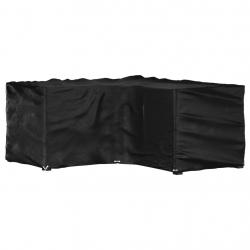 Housse de salon de jardin en forme de L 16 oeillets 215x215x90cm alsavelo