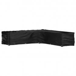 Housse de salon de jardin en forme de L 20 oeillets 300x300x70cm alsavelo