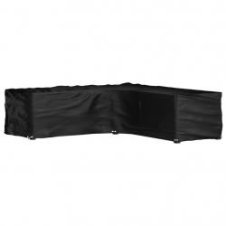 Housse de salon de jardin en forme de L 16 oeillets 285x285x70cm alsavelo