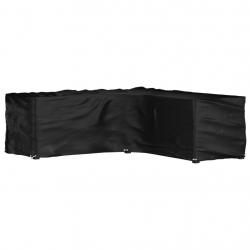 Housse de salon de jardin en forme de L 16 oeillets 285x285x90cm alsavelo