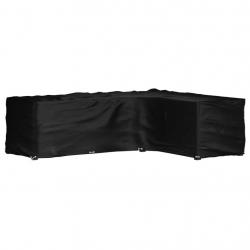 Housse de salon de jardin en forme de L 16 oeillets 260x210x80cm alsavelo