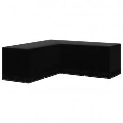 Housse de salon de jardin Forme de L 12 oeillets 250x250x90 cm alsavelo