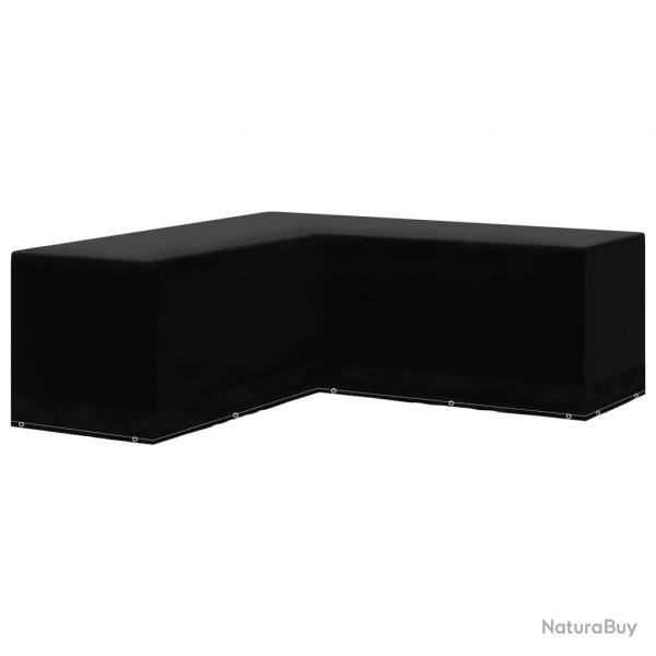 Housse de salon de jardin Forme de L 12 oeillets 250x250x90 cm alsavelo