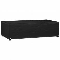 Housse de salon de jardin 8 oeillets 125x70x35 cm rectangulaire alsavelo