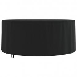 Housse de salon de jardin rond noir Ø 182x71 cm oxford 420D alsavelo