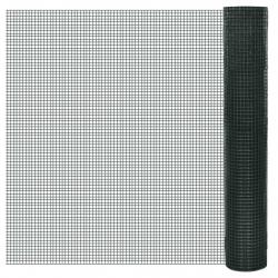 Grillage Acier galvanisé et revêtement en PVC 25 x 1 m Vert alsavelo