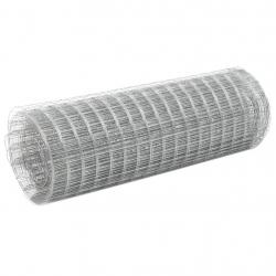 Grillage pour volière acier galvanisé 10x0,5 m argenté alsavelo