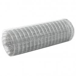 Grillage pour volière acier galvanisé 10x0,5 m argenté alsavelo