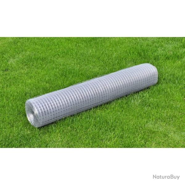 Grillage pour volire acier galvanis 10x1 m argent alsavelo