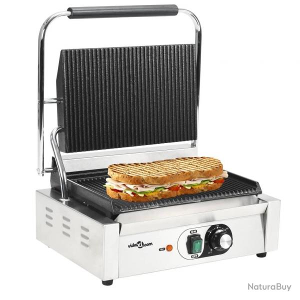 Grill rainur pour panini 2200 W 43x30,5x20 cm alsavelo