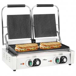 Gril de panini à double rainure 3600 W 57x30,5x20 cm alsavelo