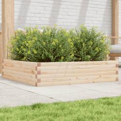 Jardinière 100x100x23 cm bois de pin massif alsavelo
