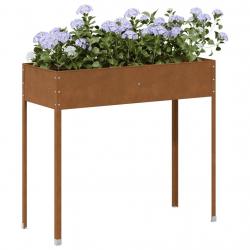 Jardinière 100,5x40,5x90 cm acier résistant aux intempéries alsavelo